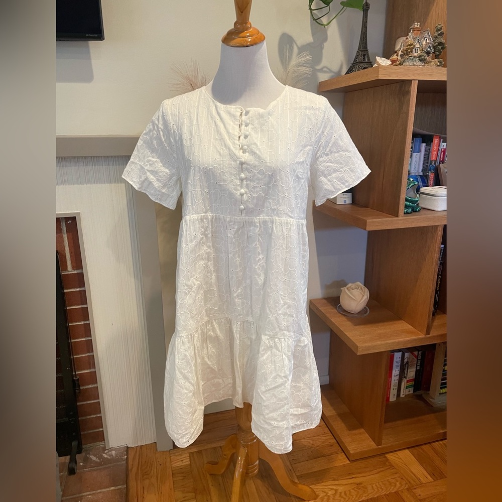 Madewell baby doll eyelet dress size l